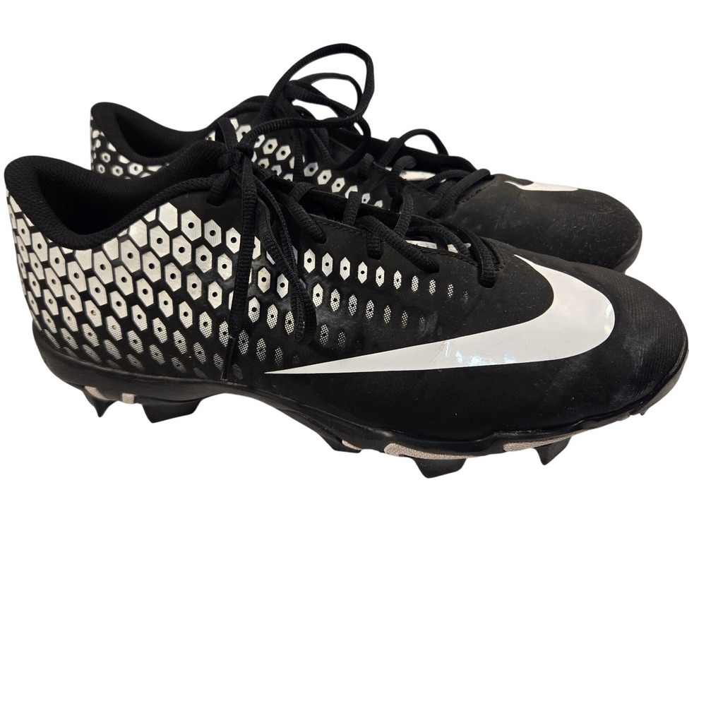 Nike Alpha Huarache 2 Fastflex Football Cleats Black White AO7945-001 Mens 11.5